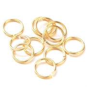 O-ringe. PVD vandfast forgyldt. 10 mm. 10 stk.